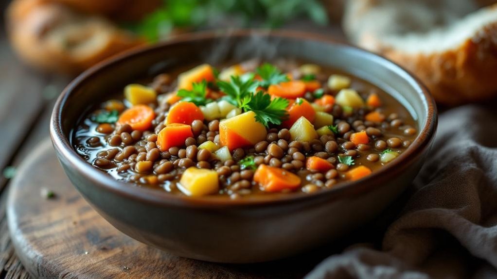 osnovne sastojke za srdačni gulaš od leće