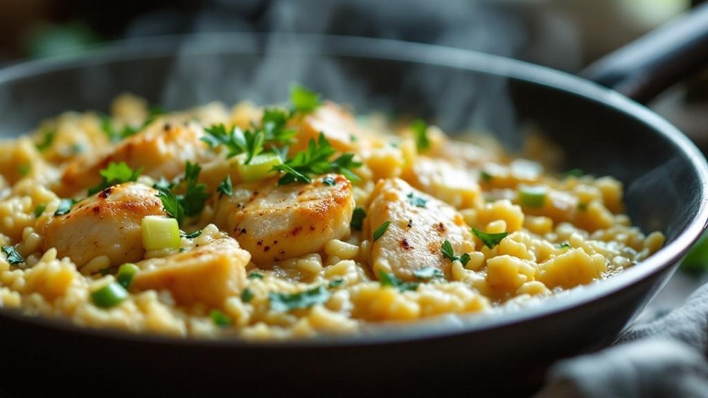 rižoto s piletinom zapečen u jednoj tavi