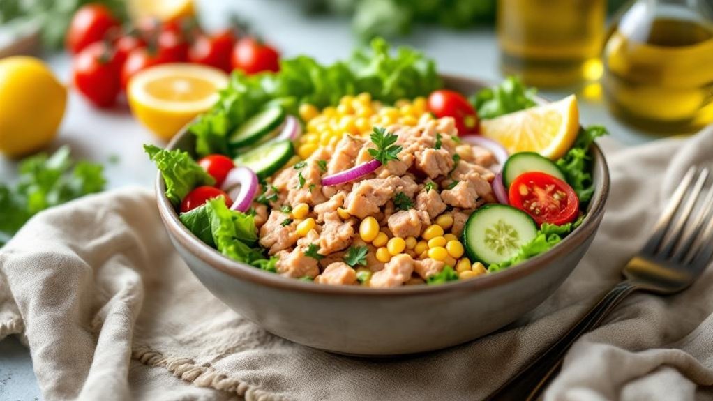 brzi osnovni sastojci za tunjevinu salatu