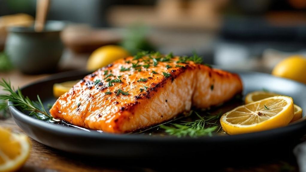 količina pečenosti lososa ovisi o debljini