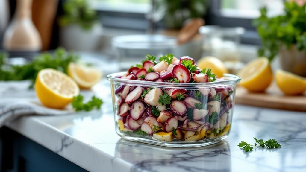 čuvajte salatu od hobotnice ohlađenu